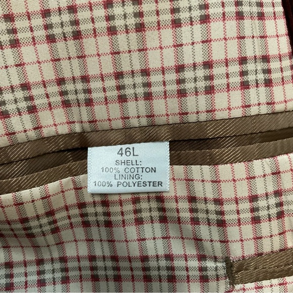 Saddlebred Corduroy Sport Coat 46L - Picture 5 of 5